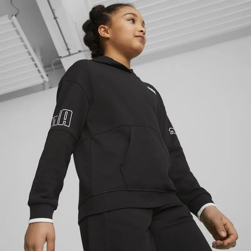 Sweat à capuche Fille Power Colorblock Puma Fille - Noir-1