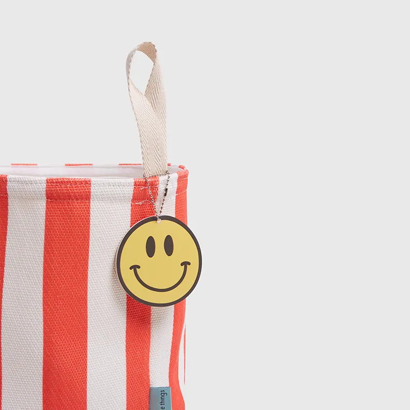 Panier de rangement Smiley Rouge/Blanc - 28x30x30cm-2
