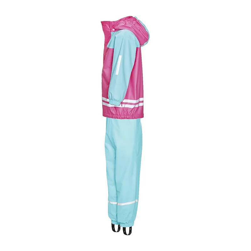 Ciré + Pantalon de pluie Bicolore - Turquoise/Violet-2