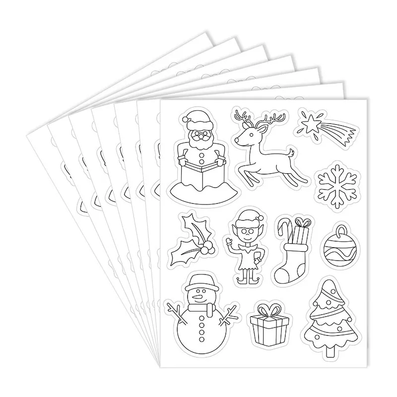 Gommettes transparentes à décorer Noël 66pcs - 3+-4