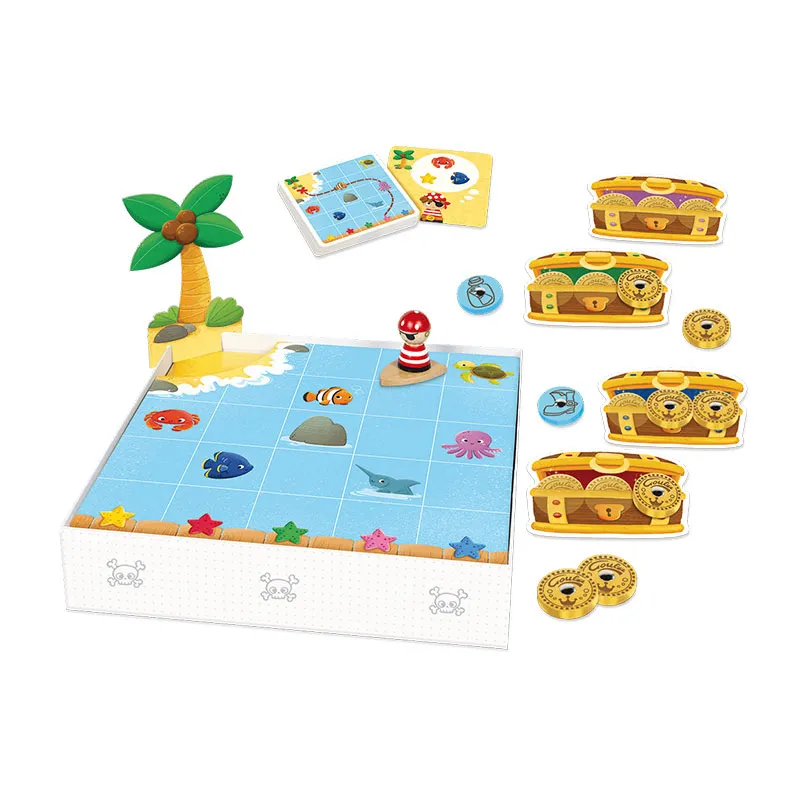 Jeu de société magnétique Île des pirates 37pcs - 36m+-1