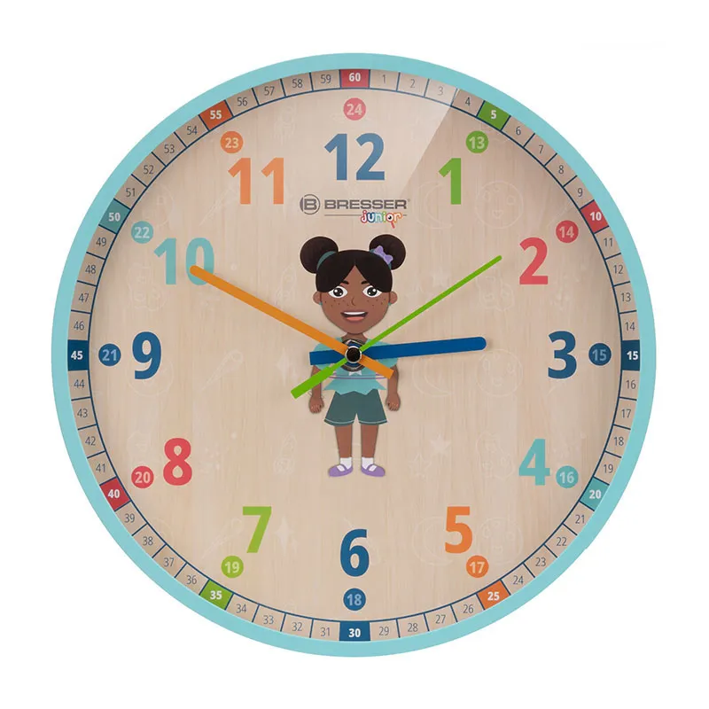 Horloge murale enfant Bleu - 6+-0
