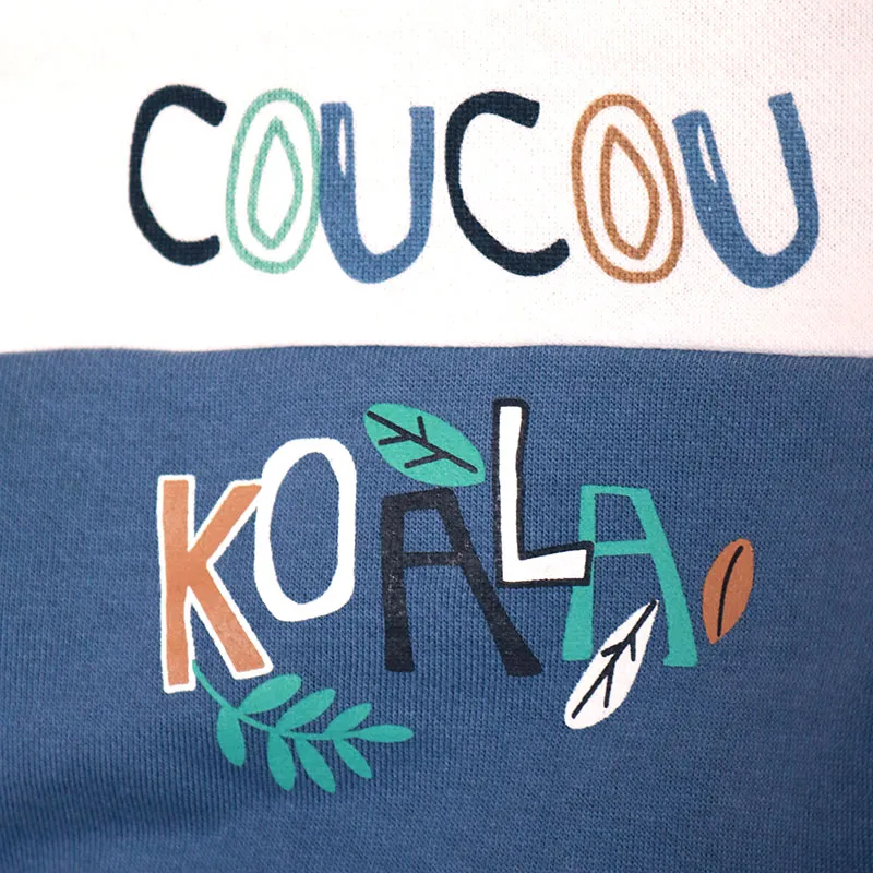 Ensemble sweat + pantalon Coucou Koala - Bleu/Marron-1