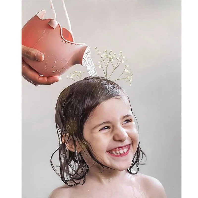 Arrosoir en silicone 12x10cm Vieux Rose - 12m+-3