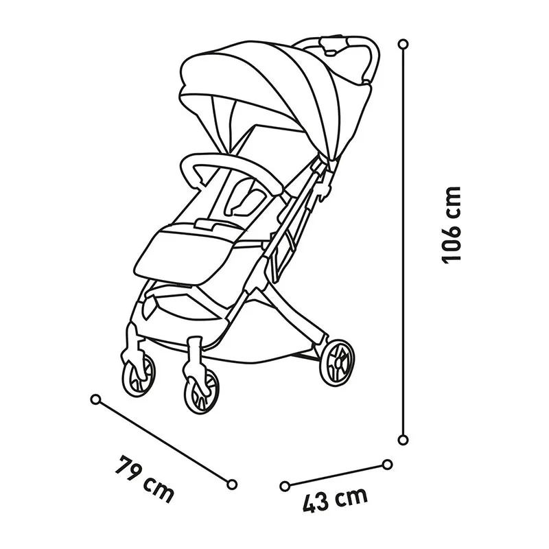 Poussette Compacte Amsterdam Doré - 6m+-5
