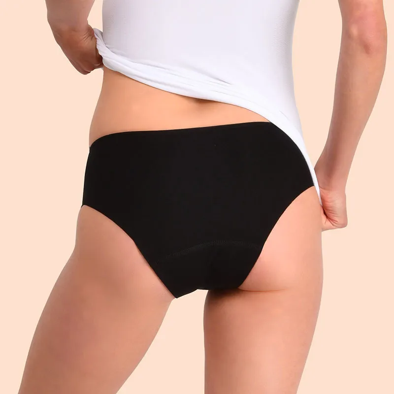 Culotte menstru. Basic + Culotte menstru. Plumetis - Noir-2