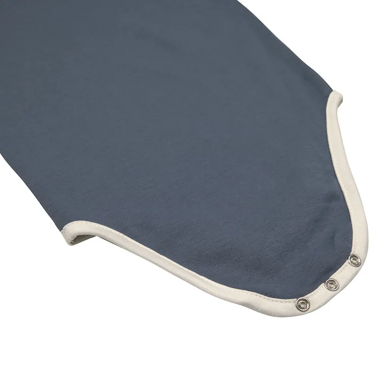 2 bodies ML Coton BIO Ouverture devant - Bleu/Olive-6