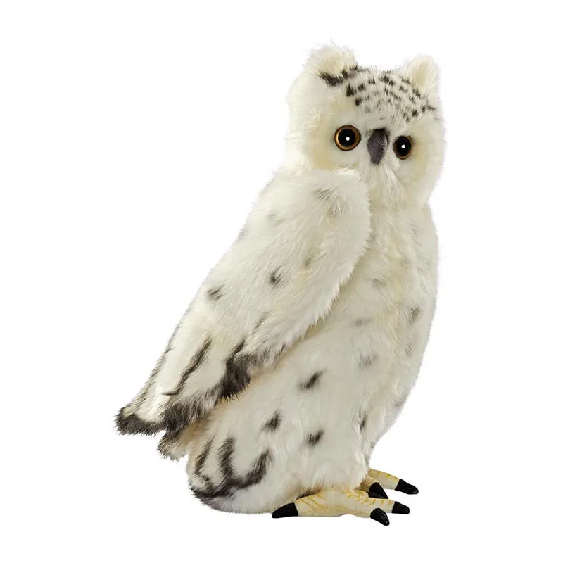 Peluche Chouette Blanche Hansa - 33cm-0