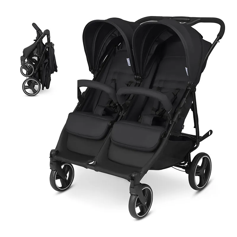 Poussette Jumeaux Twin Black - 6m+-0