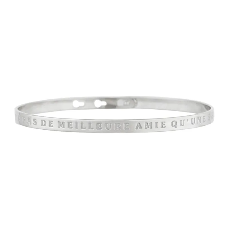 Jonc Il n'y a pas de meilleure amie qu'une soeur - Laiton-0