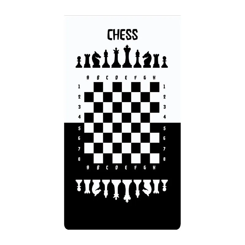 Tapis Enfant Échec Noir - Plusieurs dim. dispos-0
