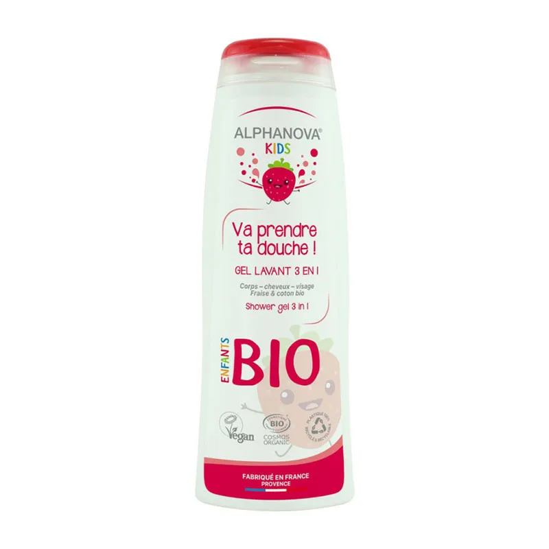 2 Gels lavants 3en1 Kids BIO Fraise Va prendre ta douche - 2x250ml-1