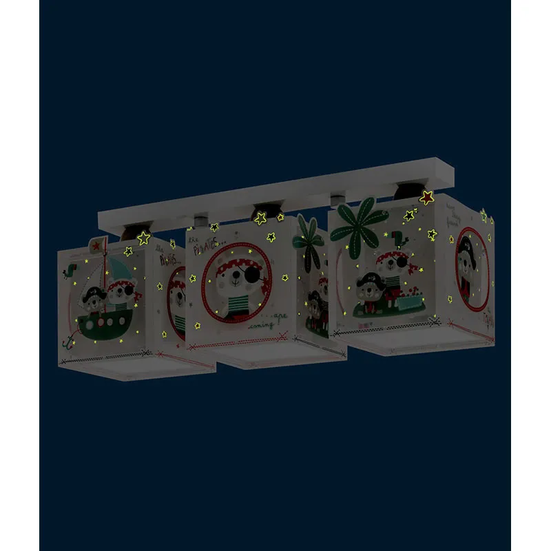 Plafonnier 3 lampes The Pirates - 51x15x20,5cm-6