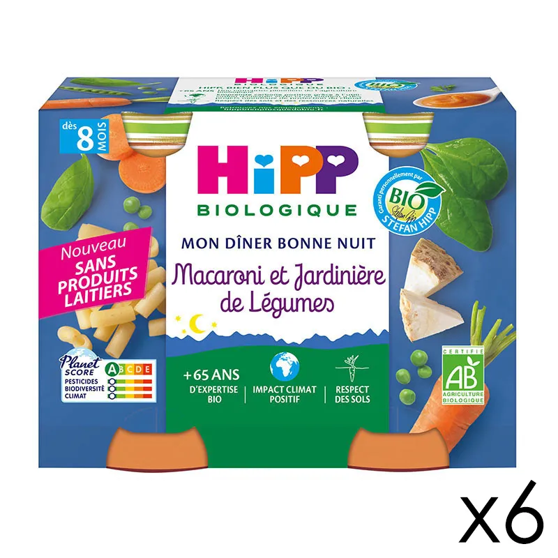 12 Pots Macaroni et Jardinière de Légumes BIO 190g - 6x2-0