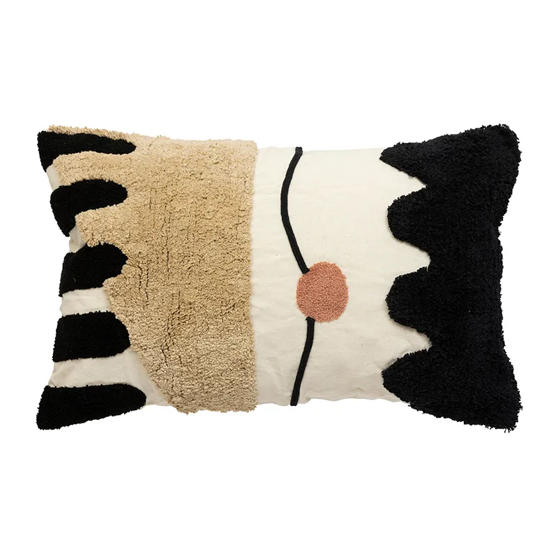 Coussin tressé Wavy bliss - 38x58cm-0