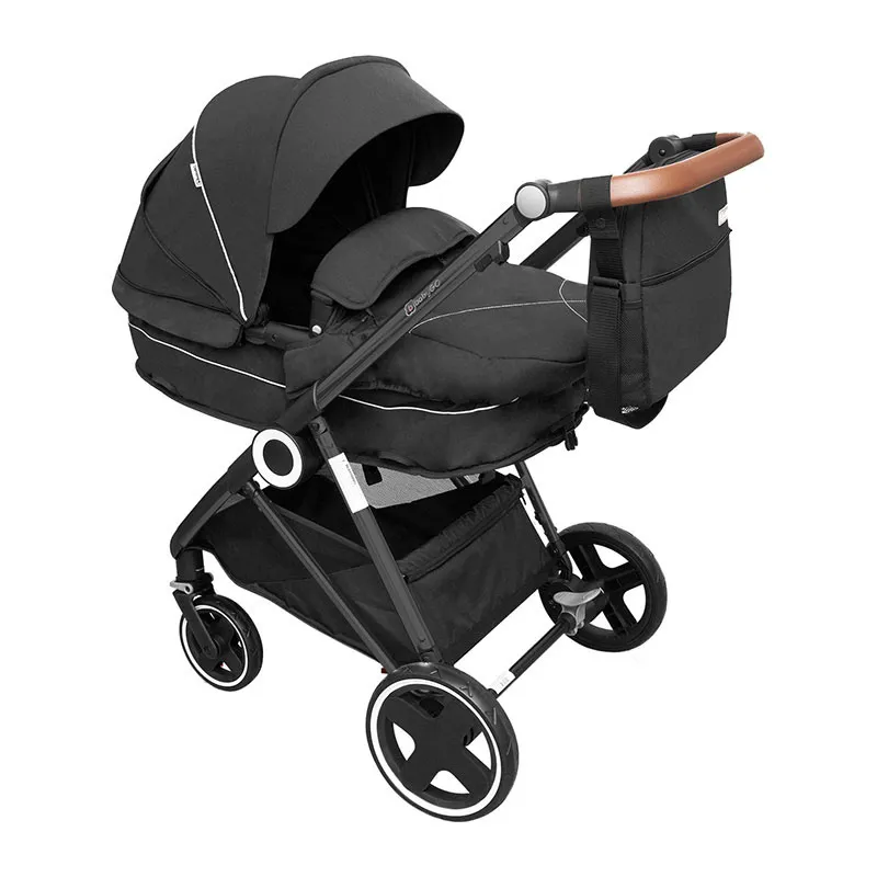 Trio Poussette transformable + Coque Gr.0+ Halime Anthracite/Noir - 0m+-6