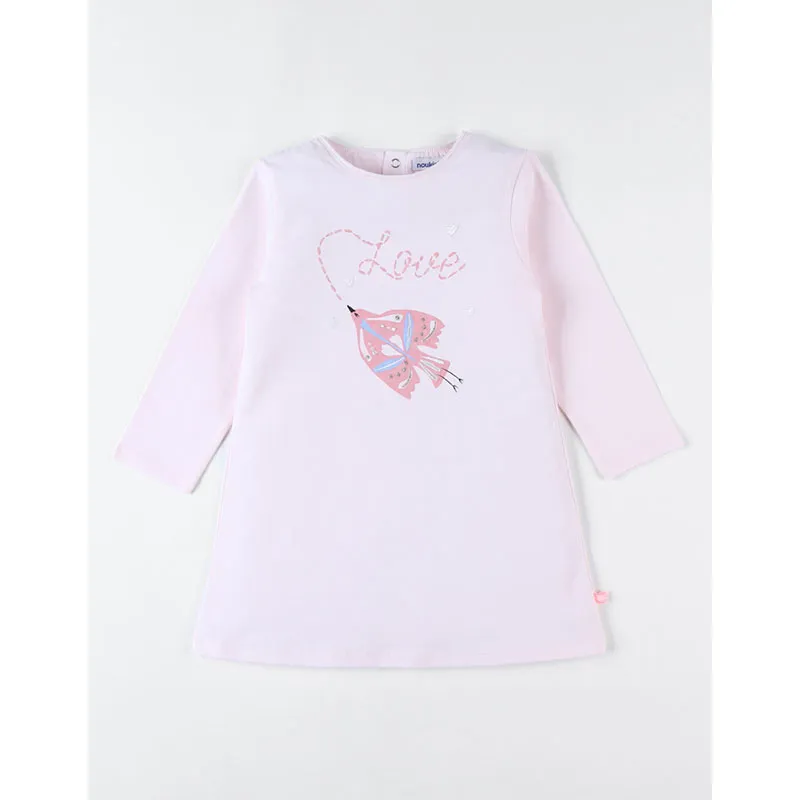 Robe de nuit Oiseaux - Rose-2