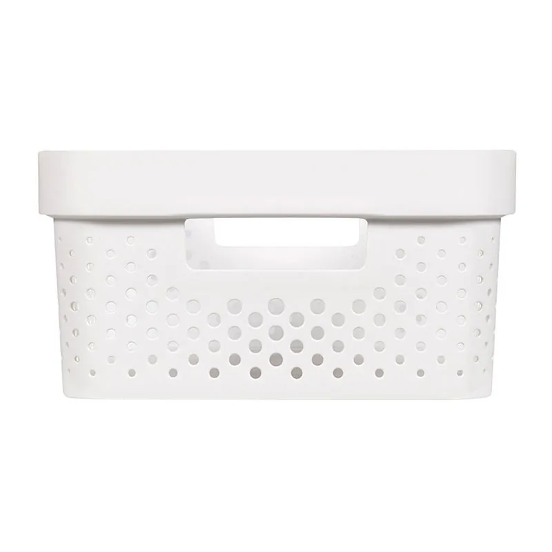 2 Paniers Infinity dots recyclé Blanc - 11L-3