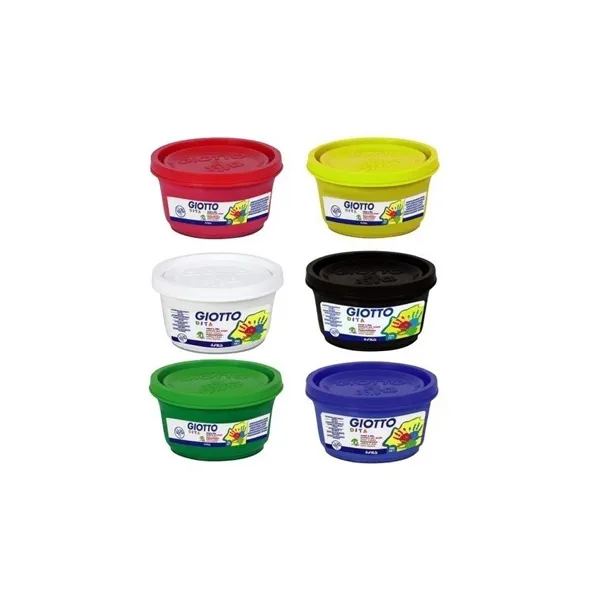 6 Pots de gouache au doigt - 600ml-0