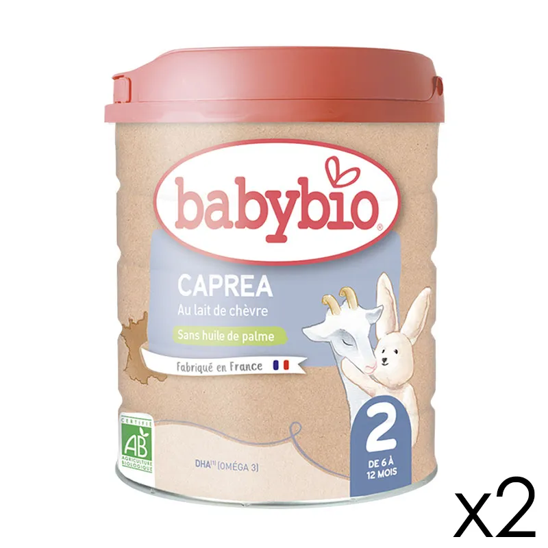 2x800g Lait Infantile Caprea 2 au Lait de Chèvre BIO - 6m+-0