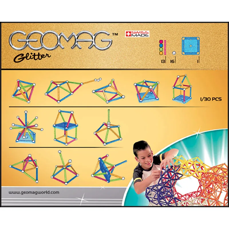 Jeu de construction magnét. Glitter 30pcs - 3+-10