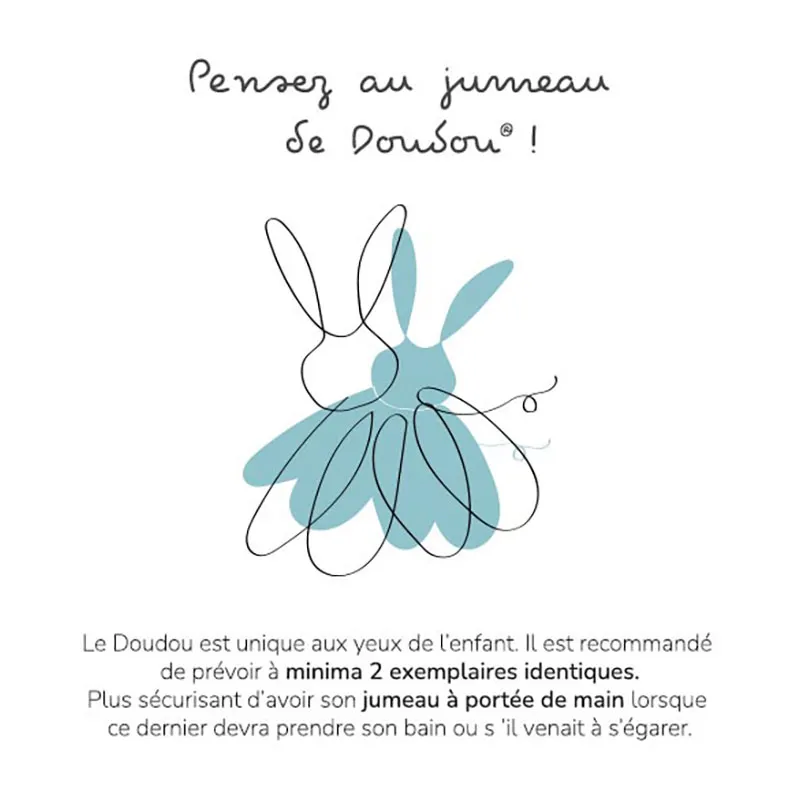 Doudou Pantin Lapin Happy Wild Beige - 25cm-7