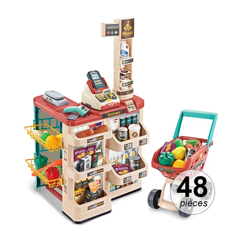 Comptoir de supermarché sonores et lumineux - 48pcs-0