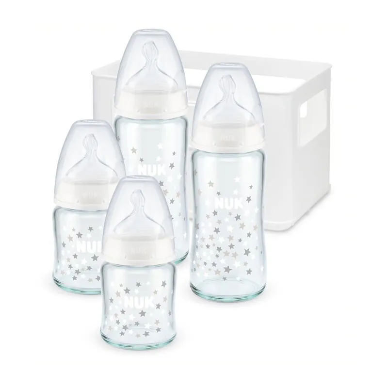 4 Biberons First Choice 120/240ml + Casier Mixte - 0m+-0