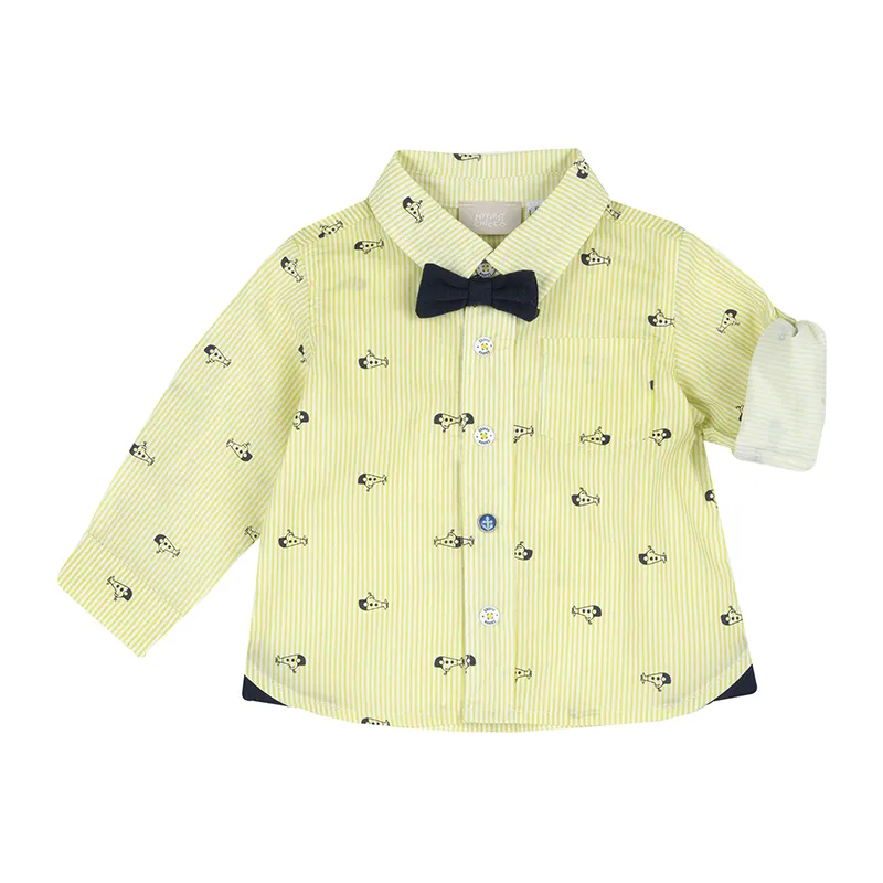 Chemise + nœud papillon Sous-marin - Blanc/Jaune-0