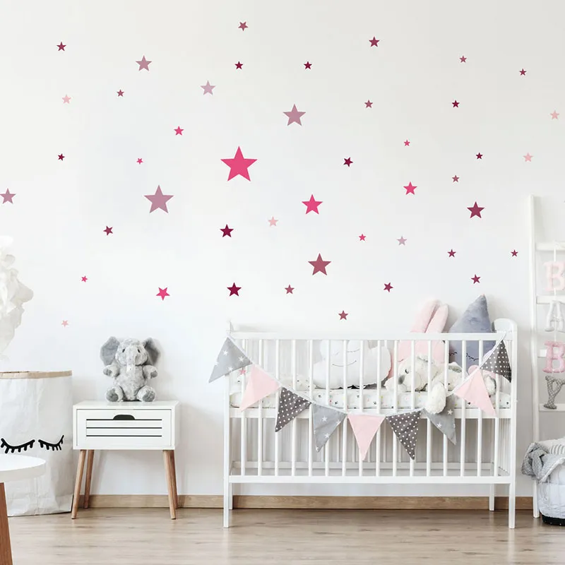 Stickers - 50 Étoiles Rose-0