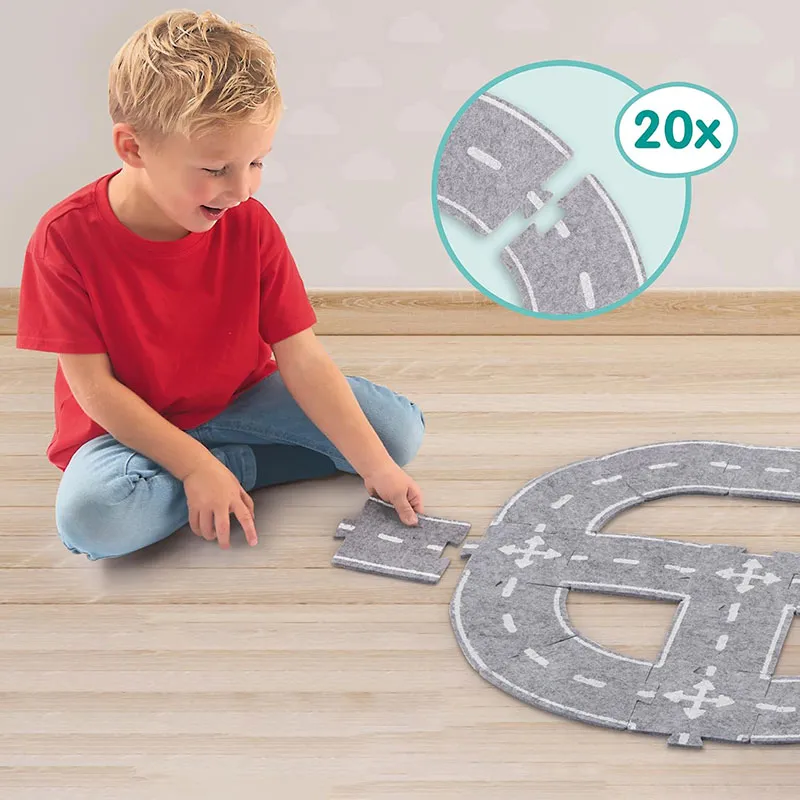 Circuit routier en feutre 20pcs - 24m+-2