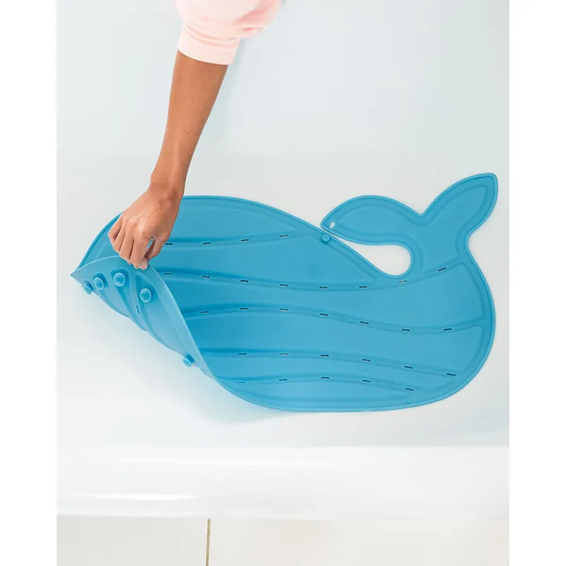 Tapis de bain antidérapant Moby Baleine Bleu - 0m+-5