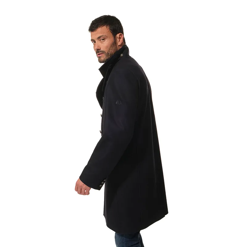 Manteau 3/4 Croisic Drap de laine Homme - Marine-3