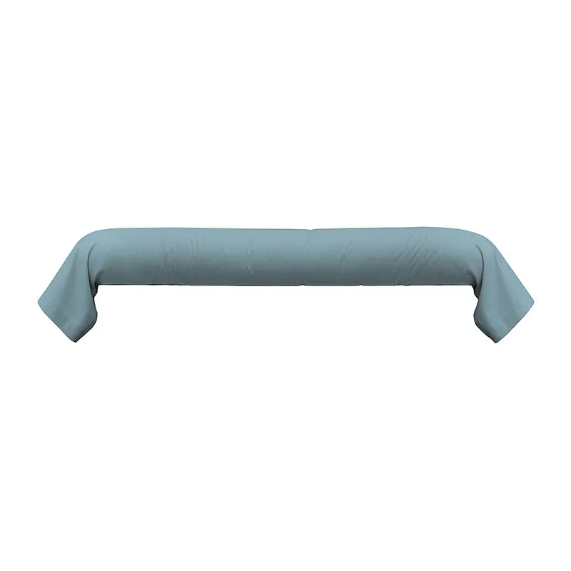 Taie de traversin Coton Bleu polaire - 24x100cm-0