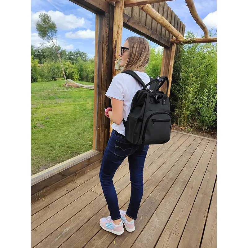 Sac à langer Noir - 26x40x17m-9