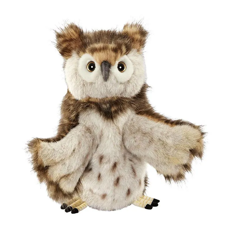 Peluche Hibou Marionnette Hansa - 34cm-0