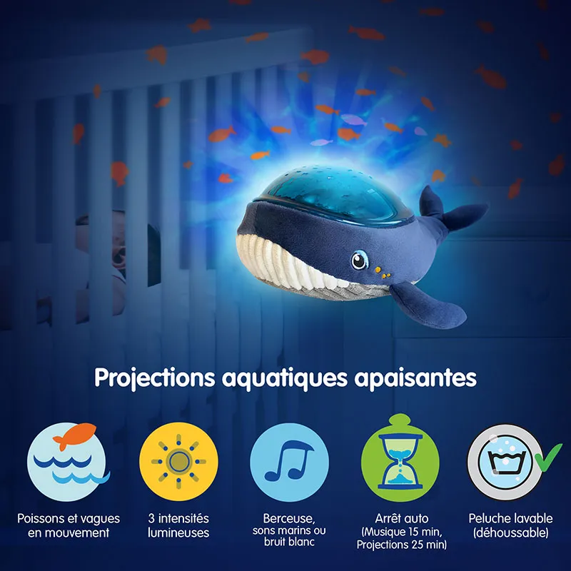 Kid'Sleep Projecteur Veilleuse Baleine-4
