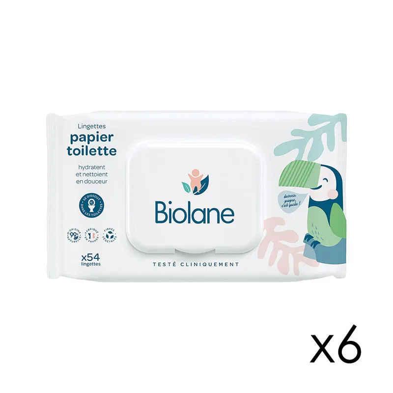 6 Paquets de Lingettes papier toilette - 6x54-0