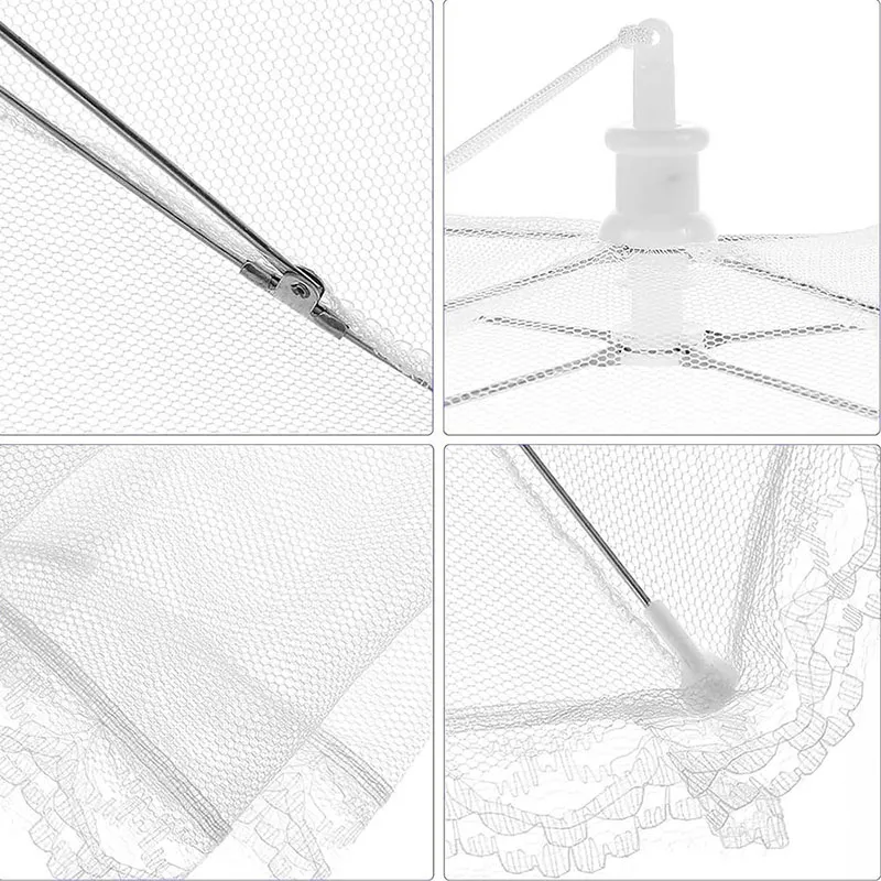 Cloche alimentaire pliable en maille - 32x32cm-8