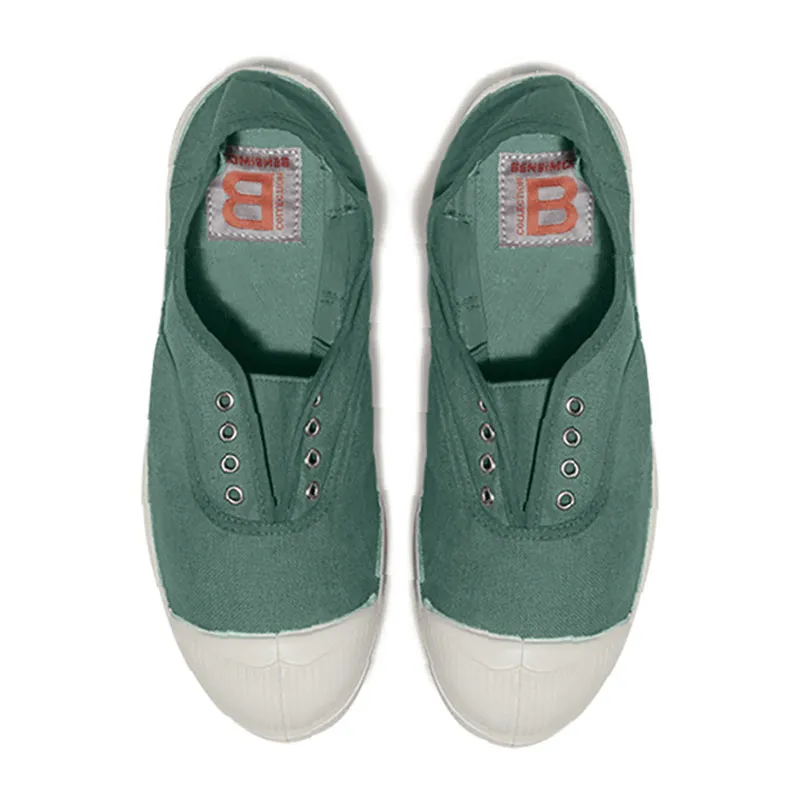 Tennis sans lacets Elly Femme - Vert de Gris-0
