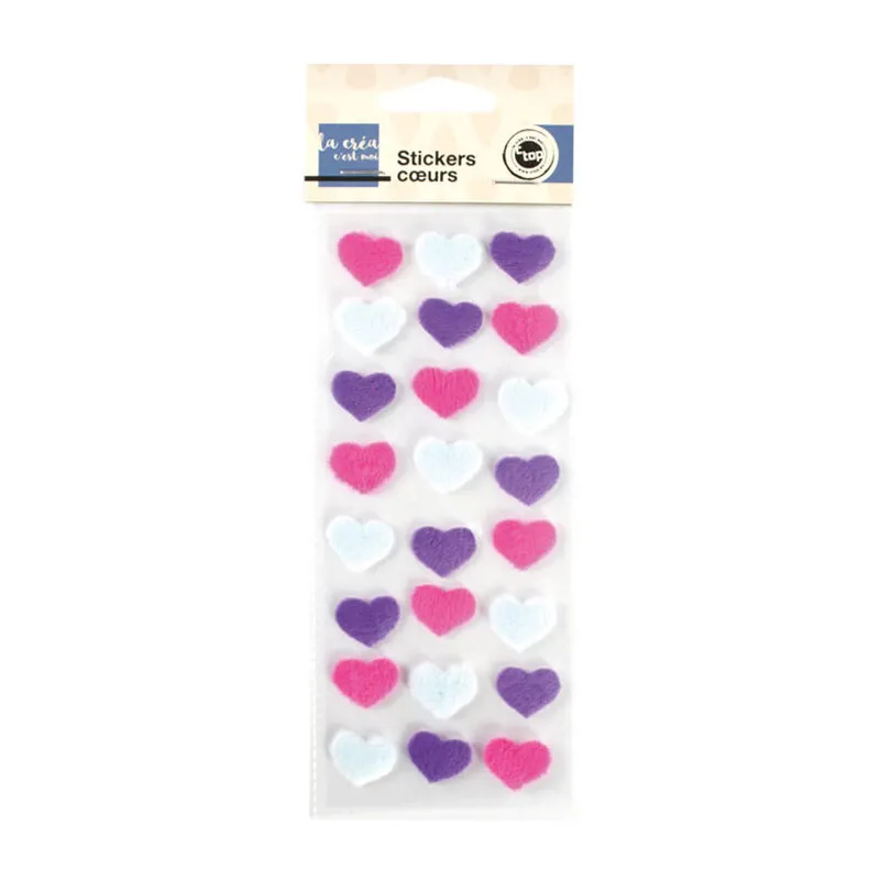 Stickers Cœurs & Paillettes - 144pcs-4
