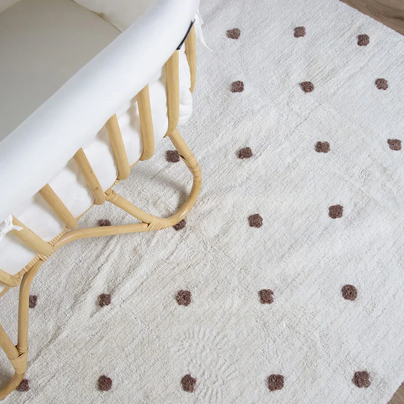 Tapis à pois Blanc - 120x160cm-2