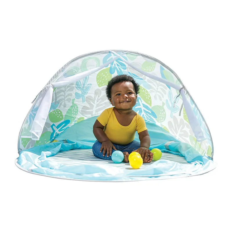 Aire de jeu 3en1 avec balles, canopy & moustiquaire - 6m+-4