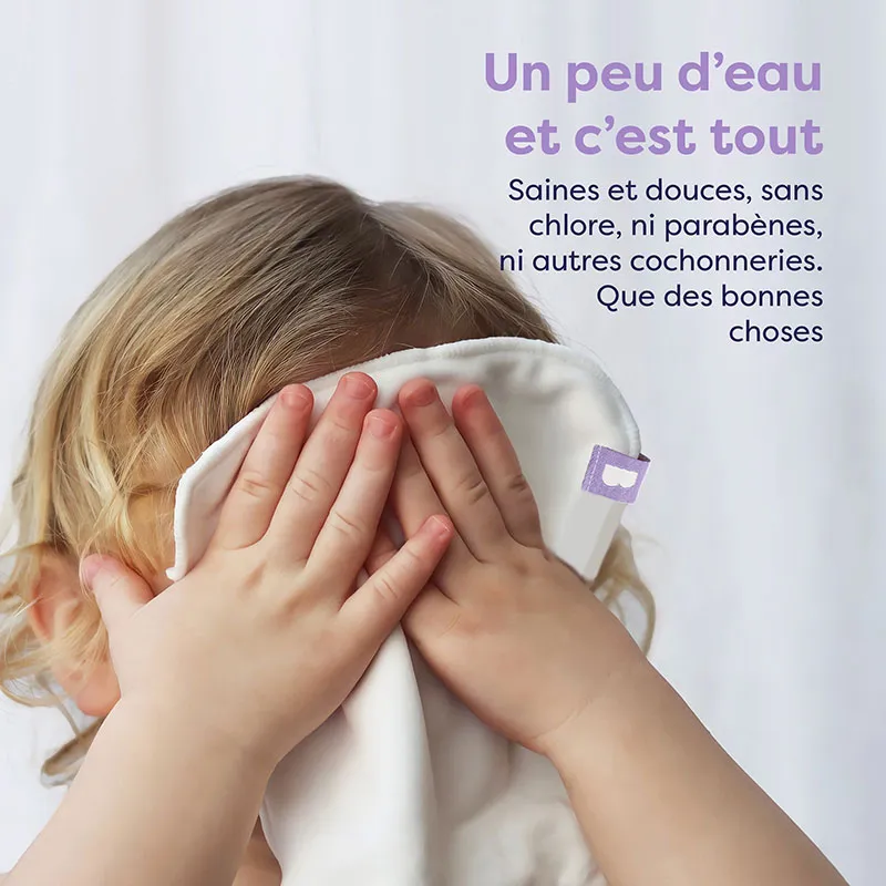 10 Lingettes lavables Révolutionnaires Extra+ - Neige-3