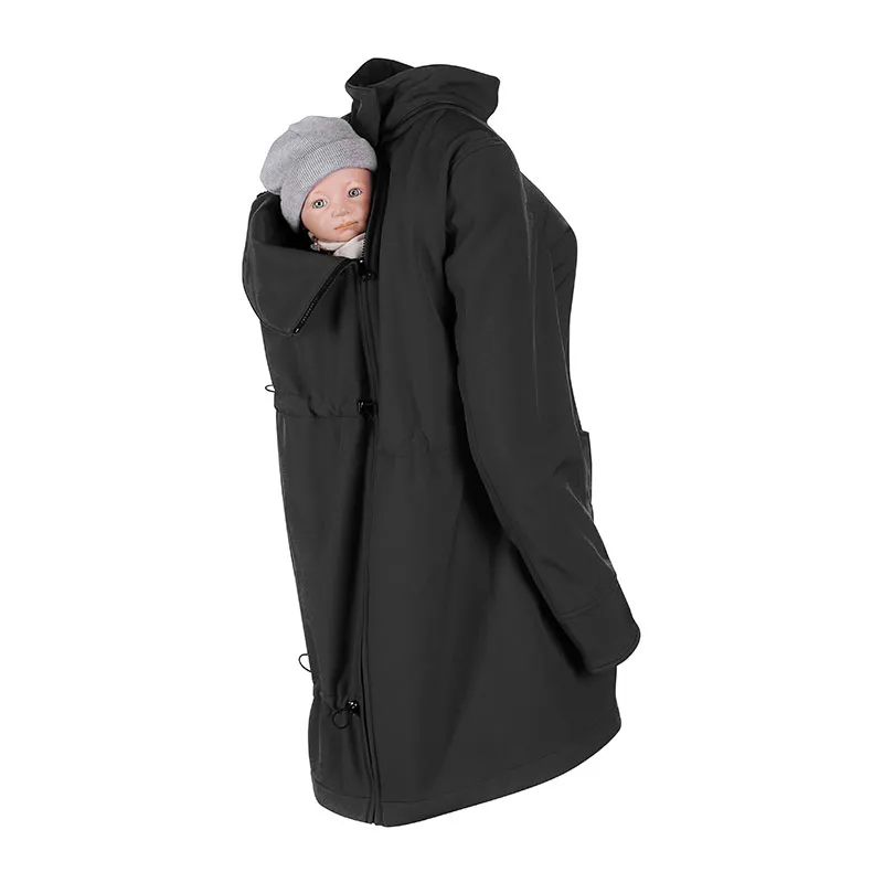 Manteau porte-bébé Wombat Wallaby - Grey/Black-4