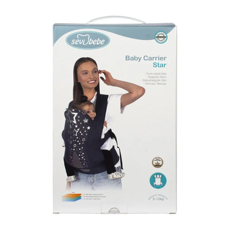 Porte-bébé Carrier Étoile Gris/Blanc - 0m+-4