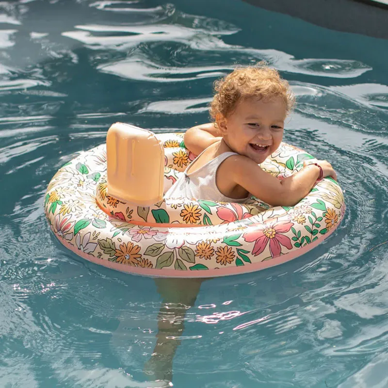 Siège flottant Bébé Fleurs Roses Ø69cm - 0-1+-0