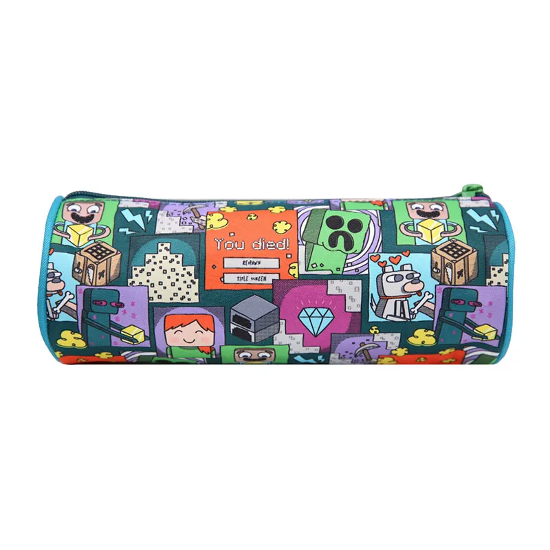 Trousse ronde Minecraft Vert - 22x7cm-2