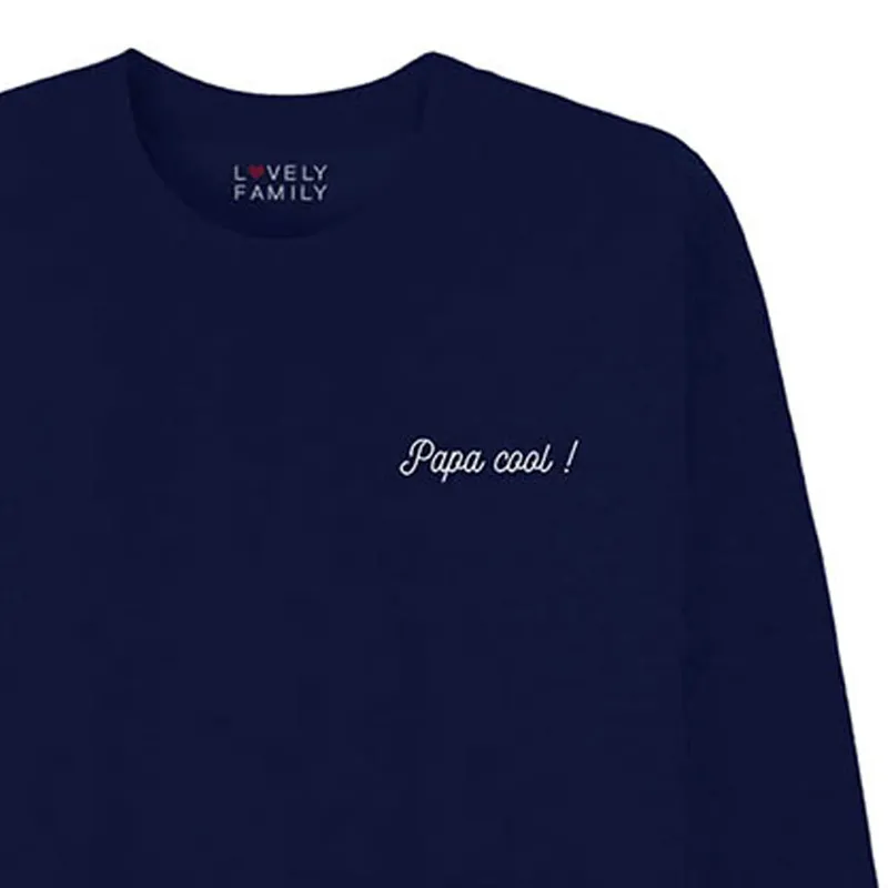 Sweat Homme Papa cool - Navy-1