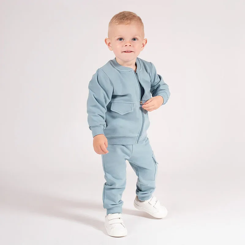 Veste zippée Teddy - Bleu-1